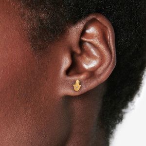 *PAIR* HAMSA STUDS - ANINE BING - 14K SOLID GOLD